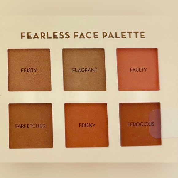 RUDE Other - Rude Cosmetics Fearless Face Palette w/6 shades Highlighter, Contour & Blush NIB